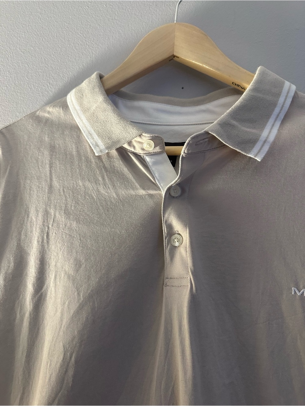 Michael Kors Greenwich Cotton Polo Shirt - Beige - Picture 5 of 9